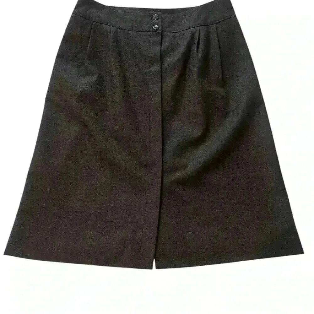 VTG Brook Brothers 100% wool dark brown pencil skirt vitale barberis canonicalo